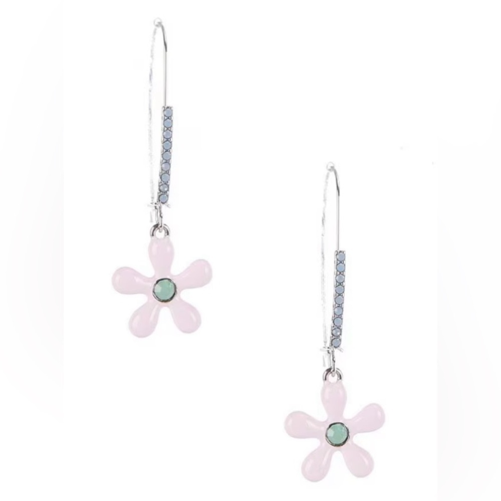 BETSEY JOHNSON Easter Pink Daisy Flower 2025 Retro 60s Design Earrings NEW NWT - Picture 5 of 6